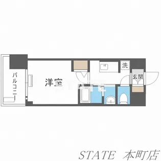 エステムコート難波サウスプレイスVIIIハイド【9階】の間取り
