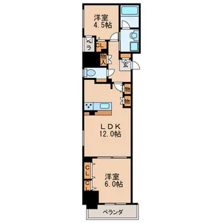 プレサンスロジェ名古屋久屋大通公園【4階】の間取り