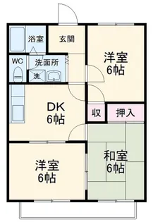 ハイランドモチヅキA【1階】の間取り