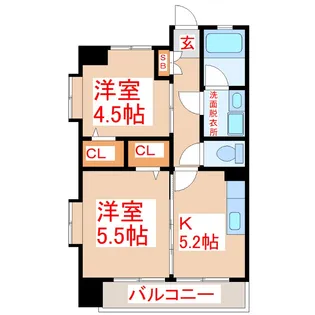 さくらヒルズ新屋敷壱番館【4階】の間取り