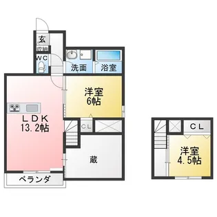 オアシス E【1階】の間取り