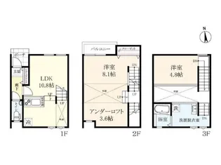 プレミアム城原【1階】の間取り