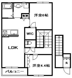 スイートハイツ南口【2階】の間取り