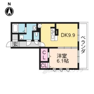 フローラ城南【1階】の間取り