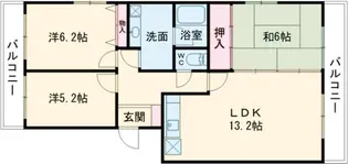 リバーハイツ間宮【2階】の間取り