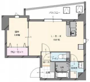 ラシェネガ博多南【4階】の間取り