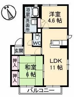 Cosmo Town F棟【1階】の間取り