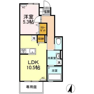 ドルセットセブン A棟【1階】の間取り