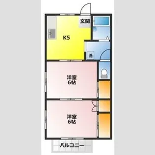 ロイヤルハイツD棟【2階】の間取り