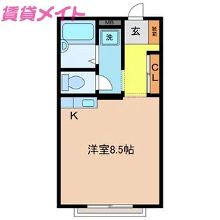 レオパレス大仲【1階】の間取り