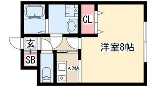 アンジェパッセ【2階】の間取り
