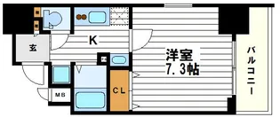 ポルト・ボヌール四天王寺夕陽ケ丘ミラージュ【8階】の間取り