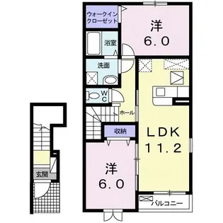 セイバリー ハウスB【2階】の間取り