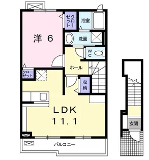 サンメゾン【2階】の間取り