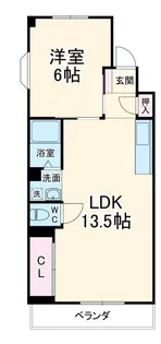 シャトー桐野【2階】の間取り