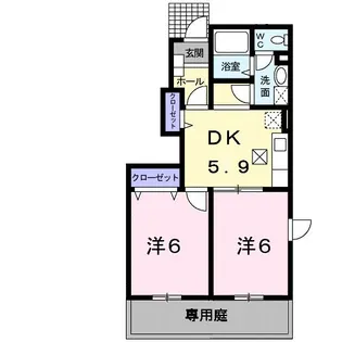 アーベイン加布里A【1階】の間取り