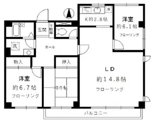 メゾンガーデニア【2階】の間取り