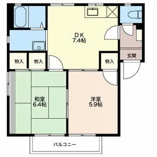 ビューハイツ【2階】の間取り