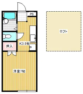 キャリーハイツI【1階】の間取り