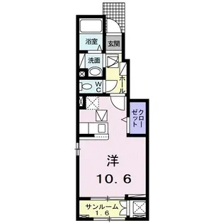 レインボー稲荷口【1階】の間取り