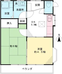 第2サンハイツ成田【2階】の間取り