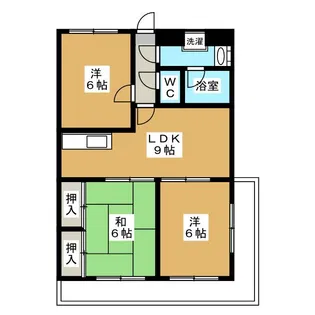 八雲台マンション【4階】の間取り
