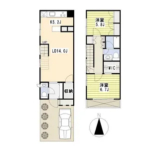 東京都世田谷区新町1【一戸建】の間取り