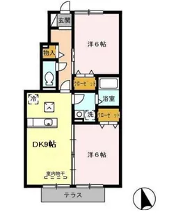 愛知県東海市名和町緑陽台【アパート】の間取り