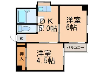 リーベ住吉【2階】の間取り