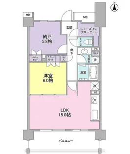 アンビエンテ経堂【3階】の間取り