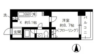 AXIS若松町【3階】の間取り