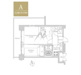 アヴェニール神楽坂【3階】の間取り