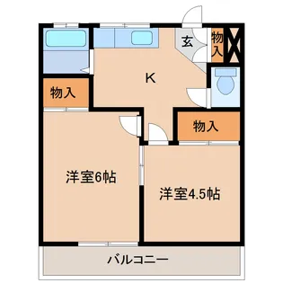 三和コーポ【4階】の間取り