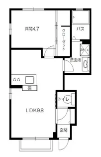 ソレアード長町【1階】の間取り