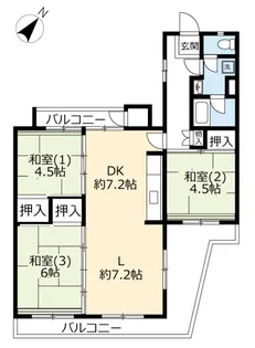 URひよどり台【2階】の間取り