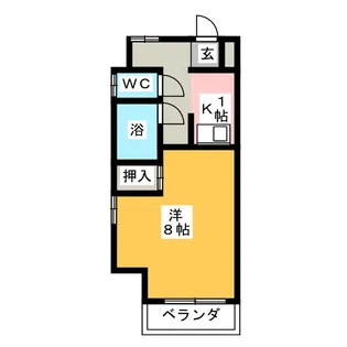 ドミール神谷【4階】の間取り