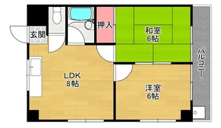 金森マンション-郡津【2階】の間取り