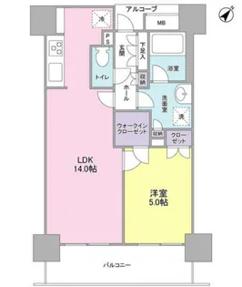LASANTE五反田【10階】の間取り
