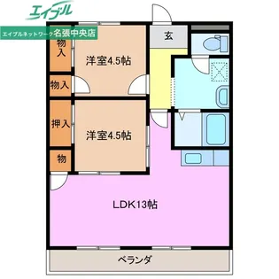 ロイヤルヨークヴィレッジI【1階】の間取り