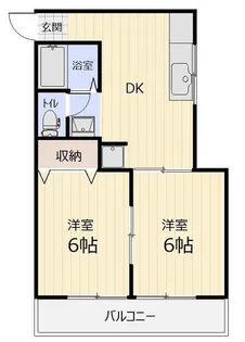 2DKの間取り画像