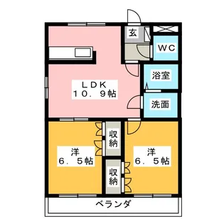 ラピュタ弐番館【2階】の間取り