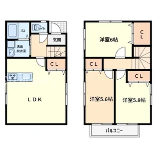 三重県鈴鹿市長太栄町2【一戸建】の間取り