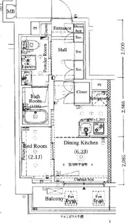エステムコート東京雑色【3階】の間取り