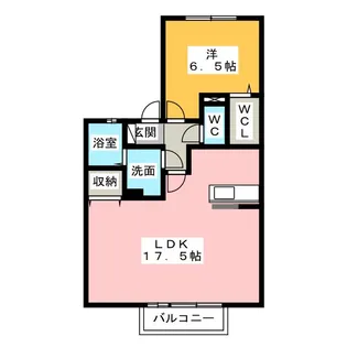 アベニール十六田【2階】の間取り