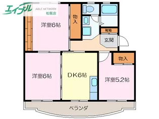 ファミリー久保山II【1階】の間取り