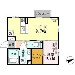新潟県長岡市錦3【アパート】の間取り