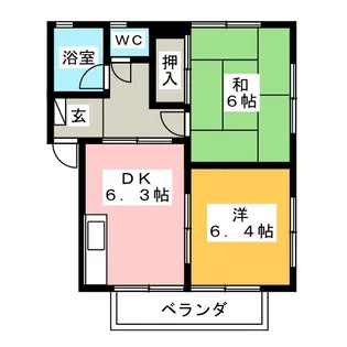 ドエル湘南【1階】の間取り
