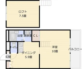 recreo【2階】の間取り
