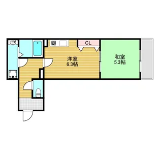 震雲マンション【3階】の間取り
