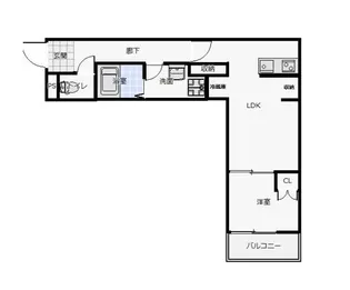 Le Lien Blanc 空港前【1階】の間取り